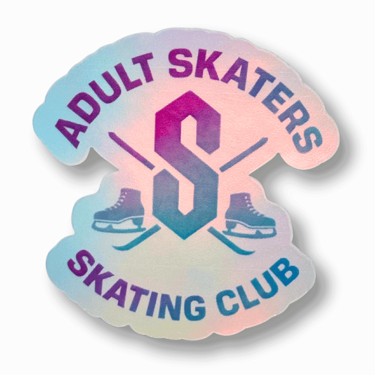 Adult Skaters Skating Club Holographic Sticker