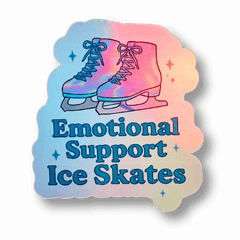 Emotional Support Ice Skates Sticker
