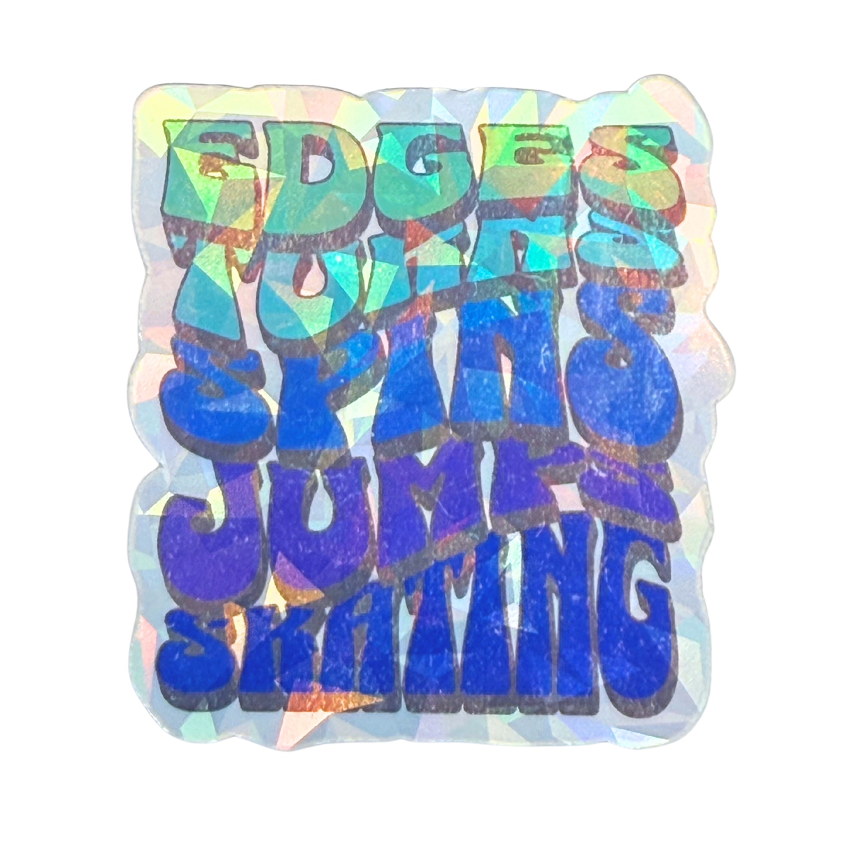 Edges Turns Spins Jumps Cracked Ice Holo Stickers