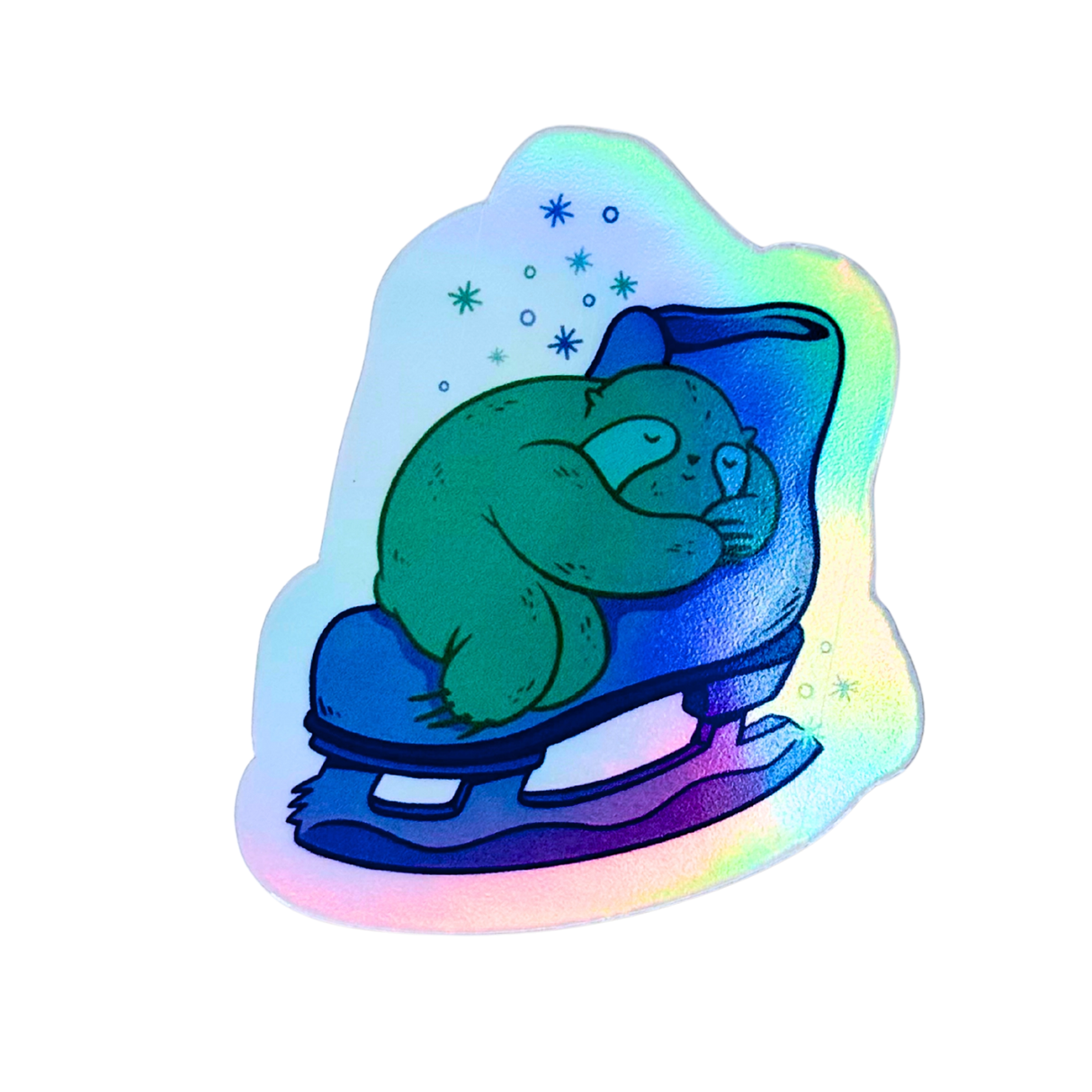 Skating Sloth Holo Stickers