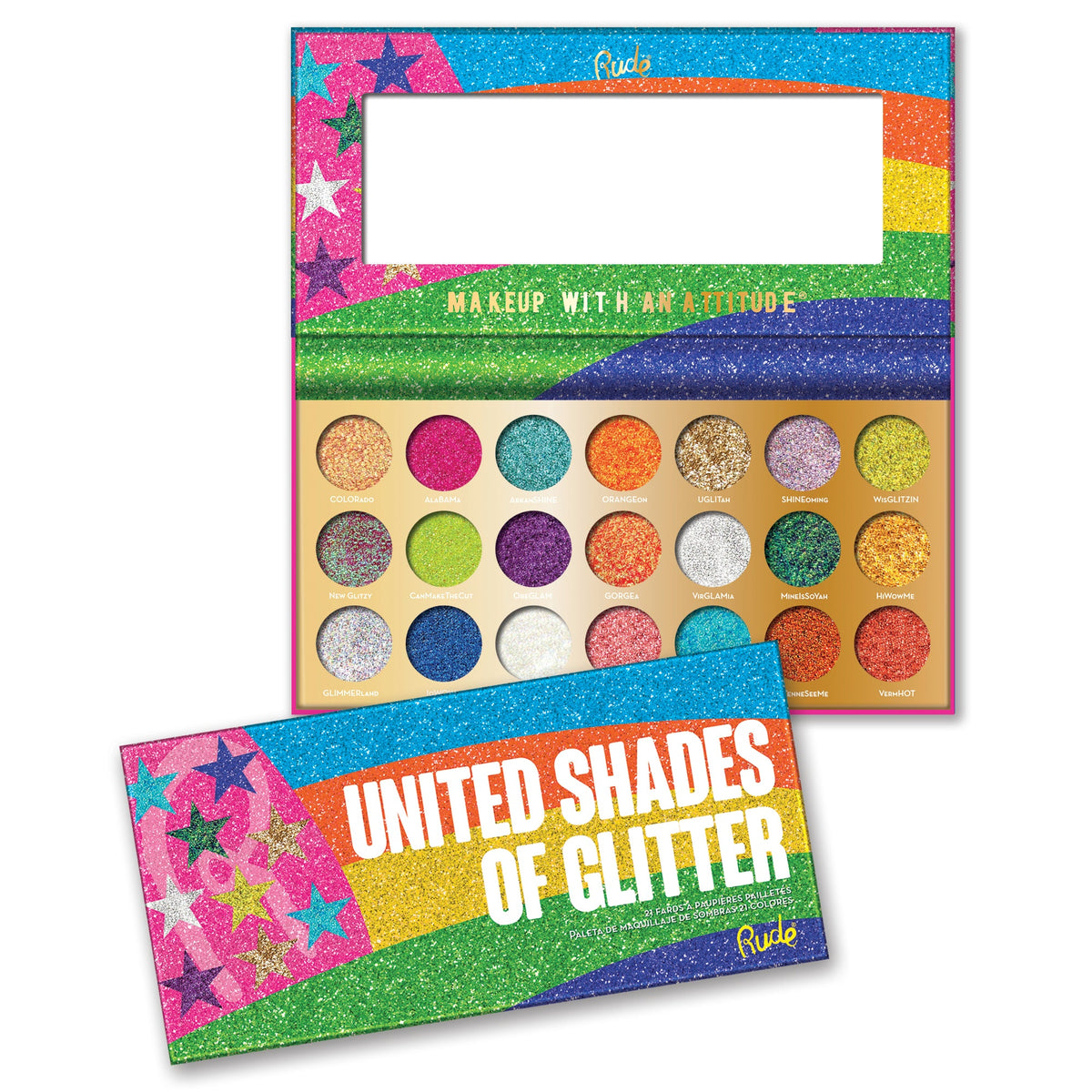 United Shades of Glitter - 21 Pressed Glitter Palette