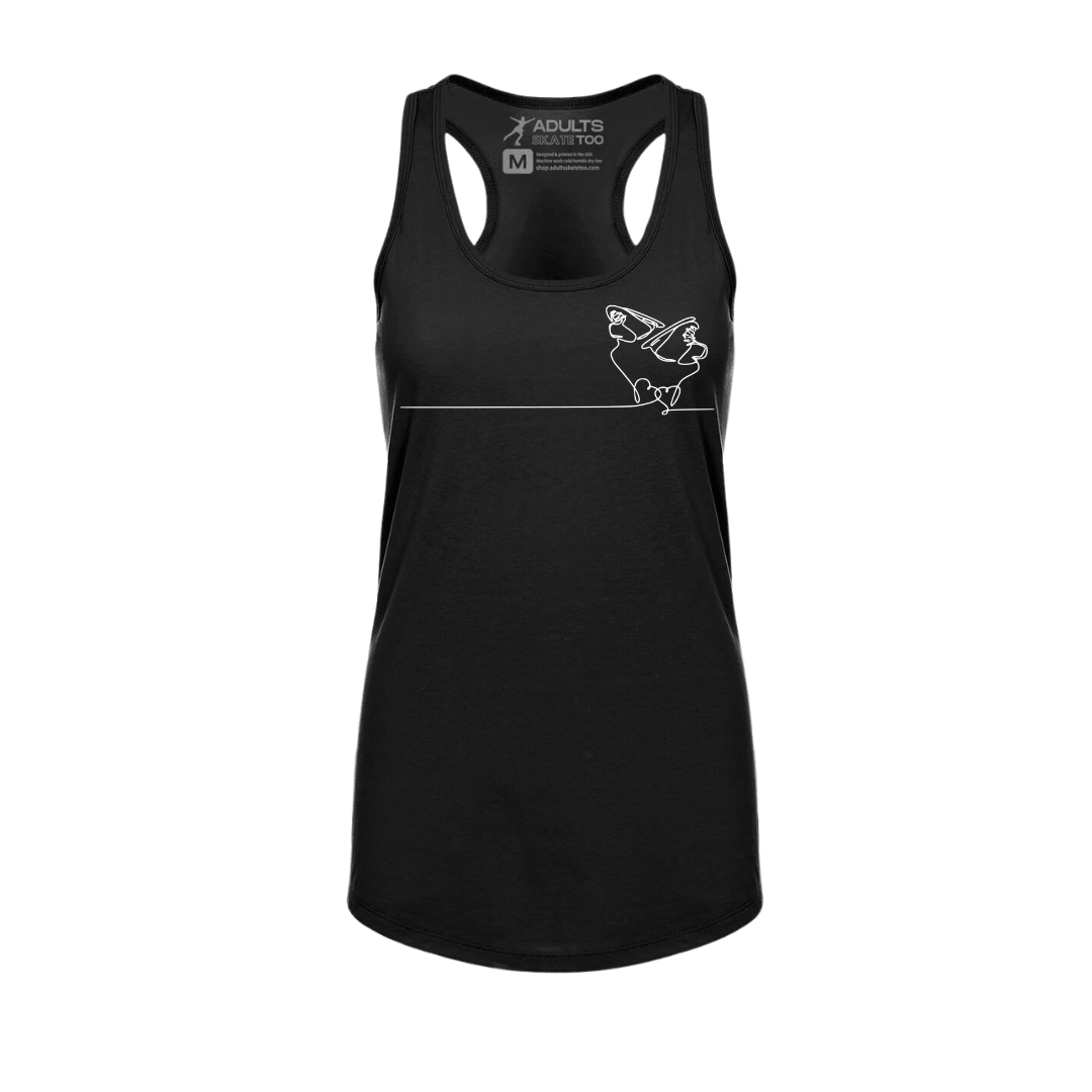 Ice Skate Heartstrings Racerback Tank