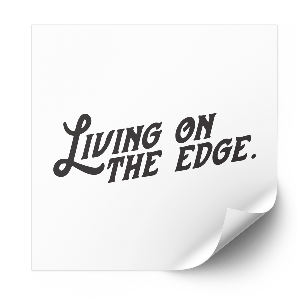 Living on the Edge Plastisol Heat Transfer - Adults Skate Too LLC