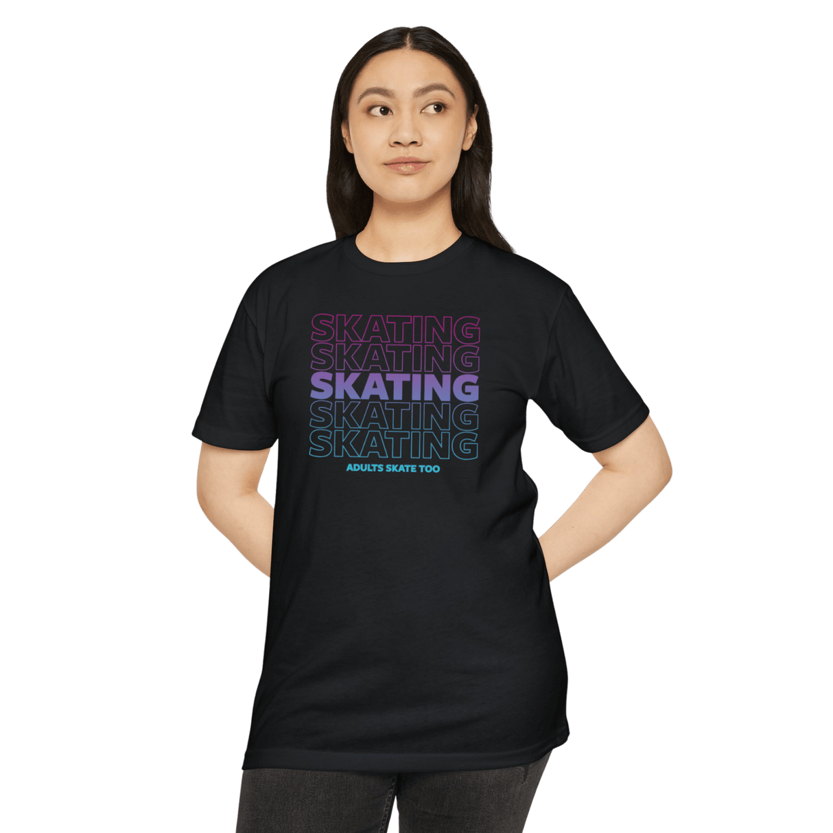 Ombre SKATING Black T-Shirt - M