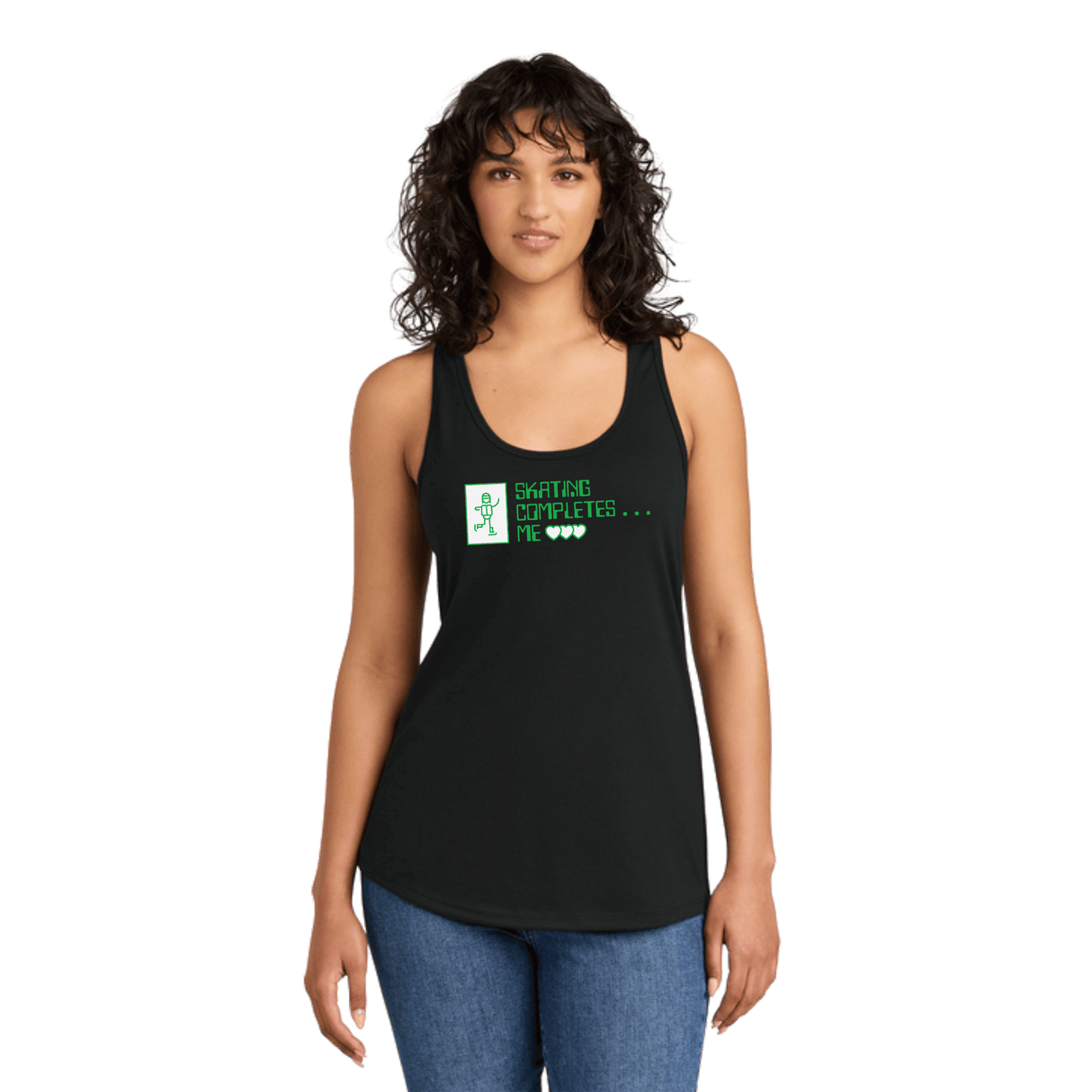 Skating Completes Me Racerback Tank