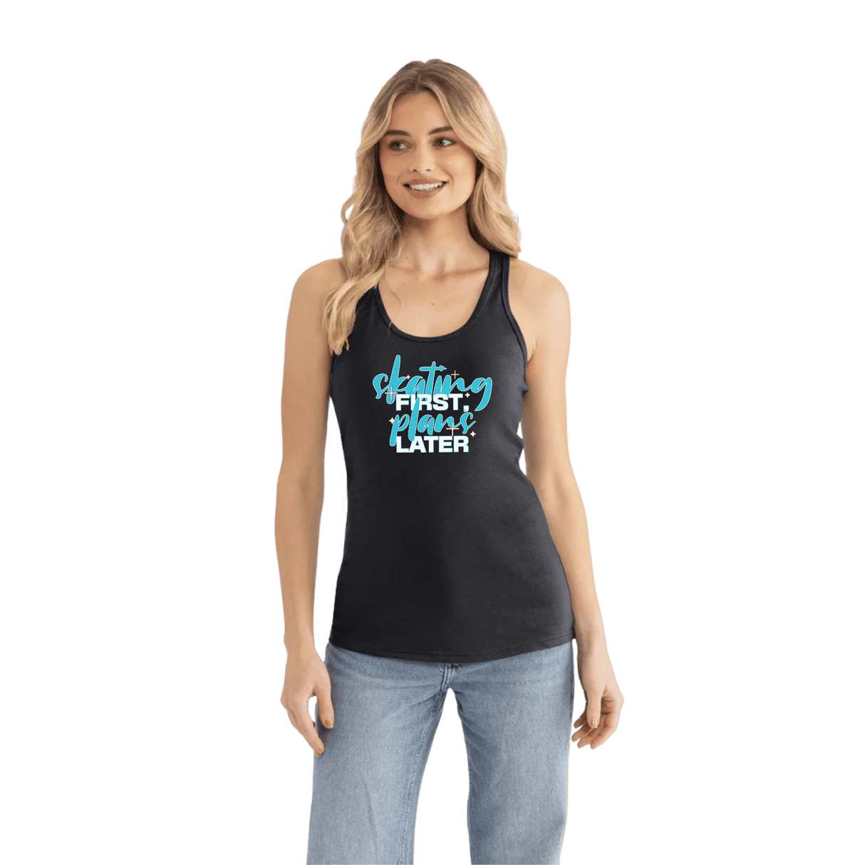 Skating First Plans Later Racerback Tank