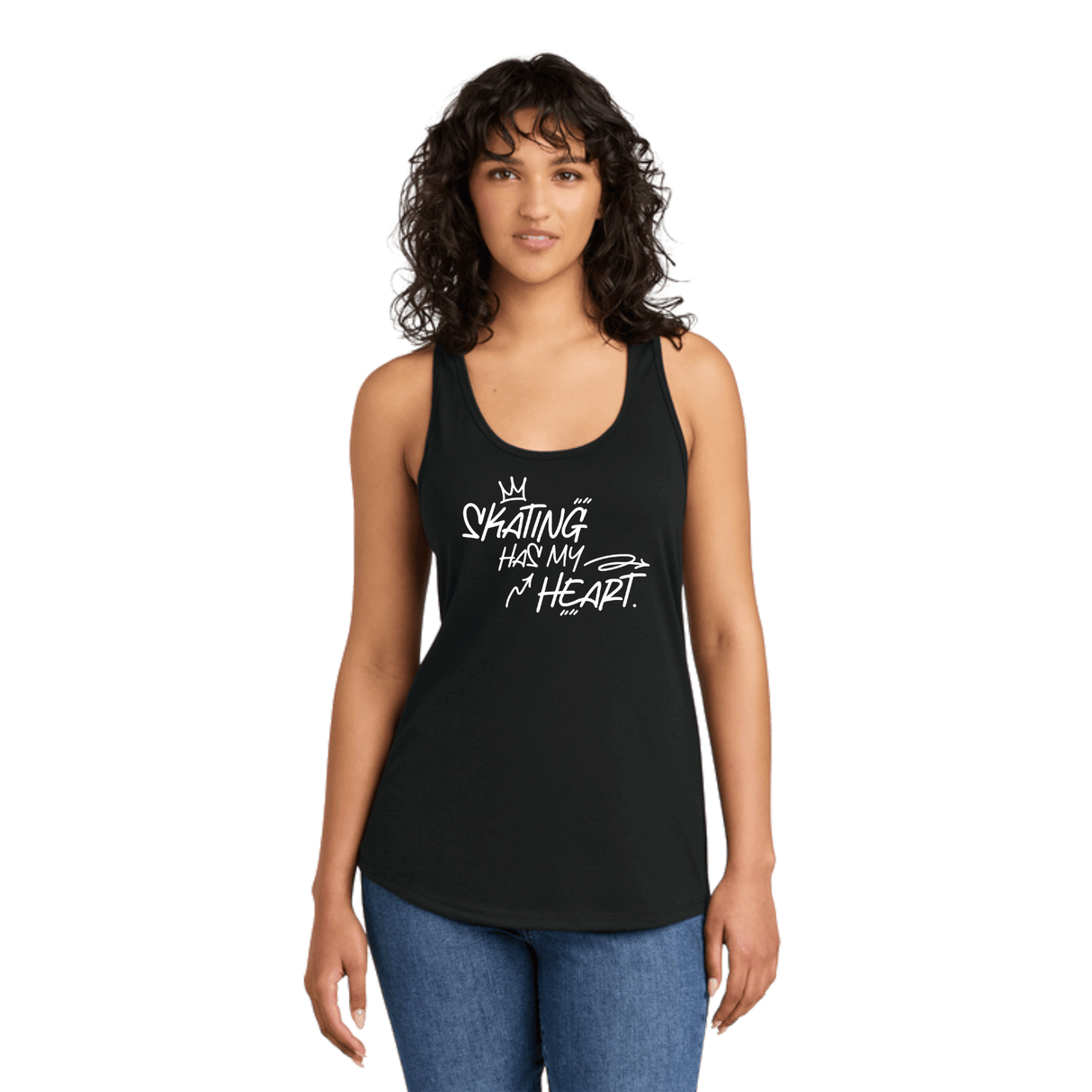 Skating Has My Heart Racerback Tank