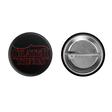Button badge with 'Skater Things' text on a black background