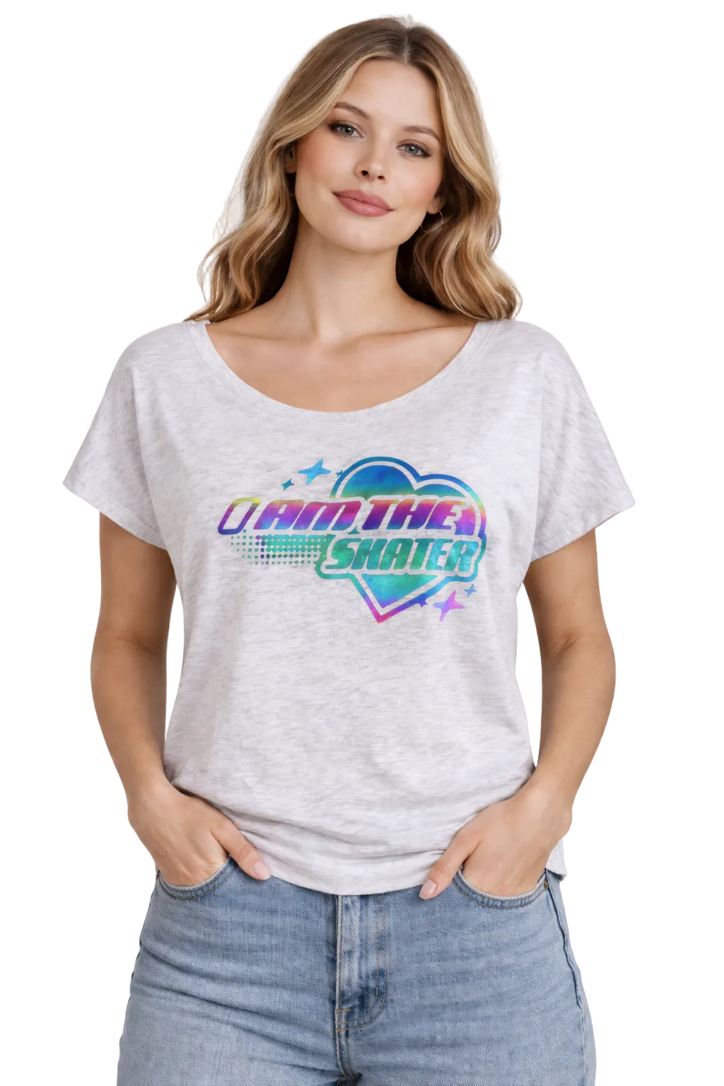 I Am The Skater White Reflective Dolman - 2XL - OneofOne