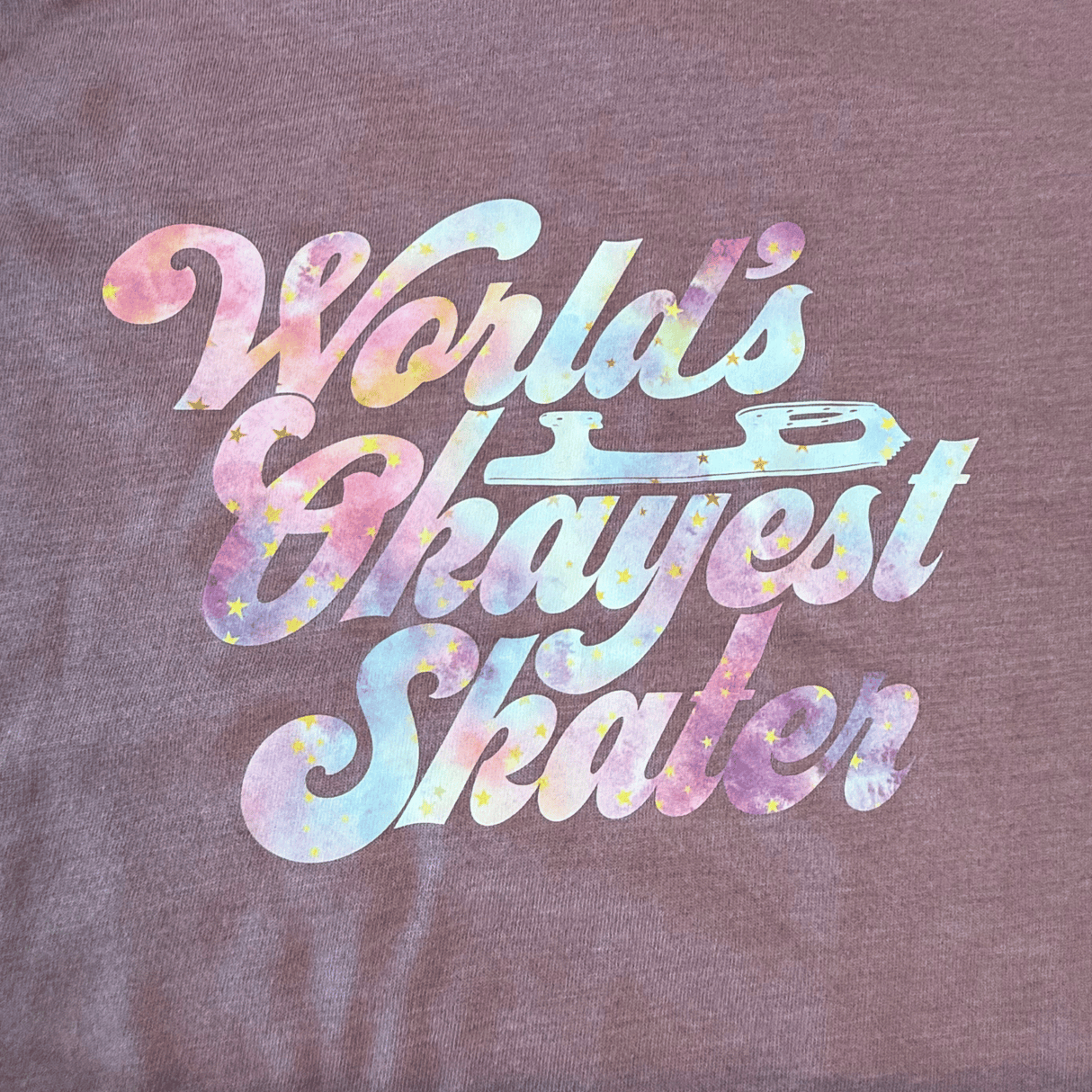Pastel Stardust Worlds Okayest Skater Tee - M - OneofOne