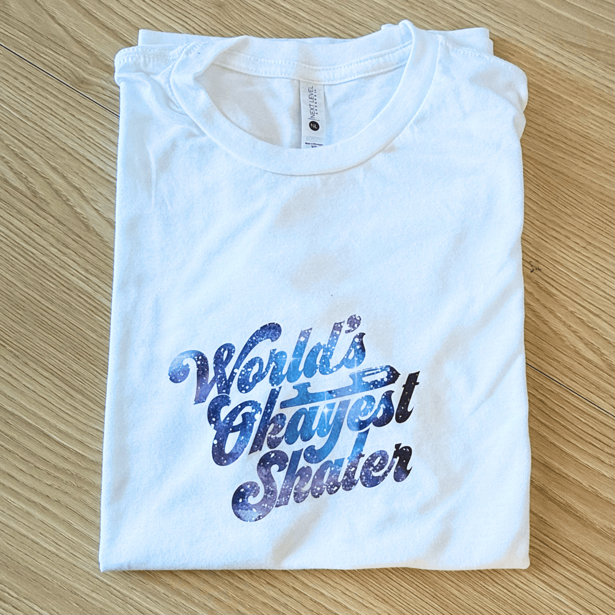 Midnight Nebula Worlds Okayest Skater Tee - XS - OneofOne