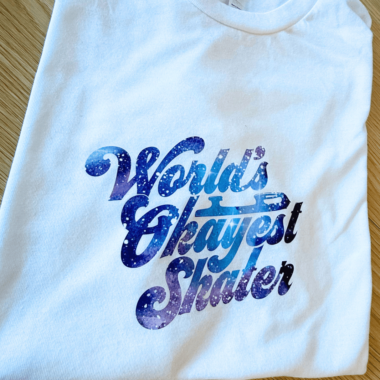 Midnight Nebula Worlds Okayest Skater Tee - XS - OneofOne