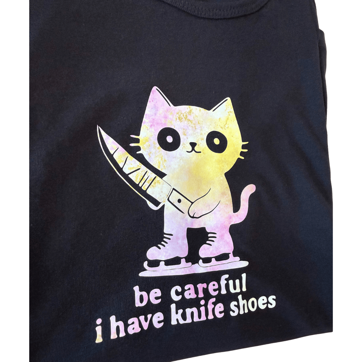 Knife Shoes Cat Kid's Black Tank - Youth M - OneofOne