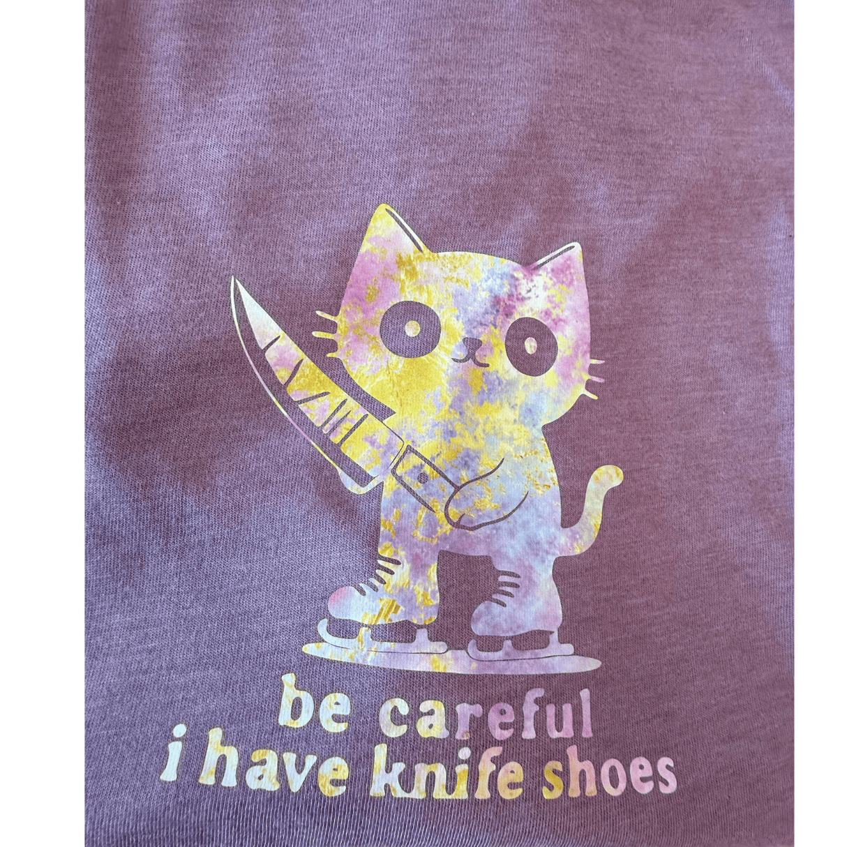 Painted Chaos Knifeshoes Cat Purple Tee - M - OneofOne