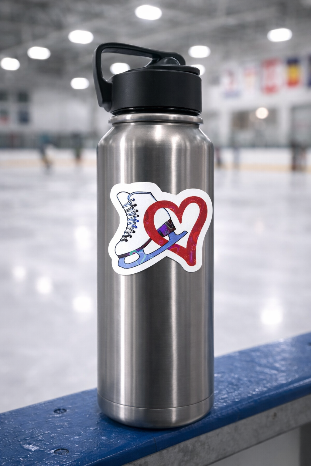 Skate & Holo Heart Overlay Sticker