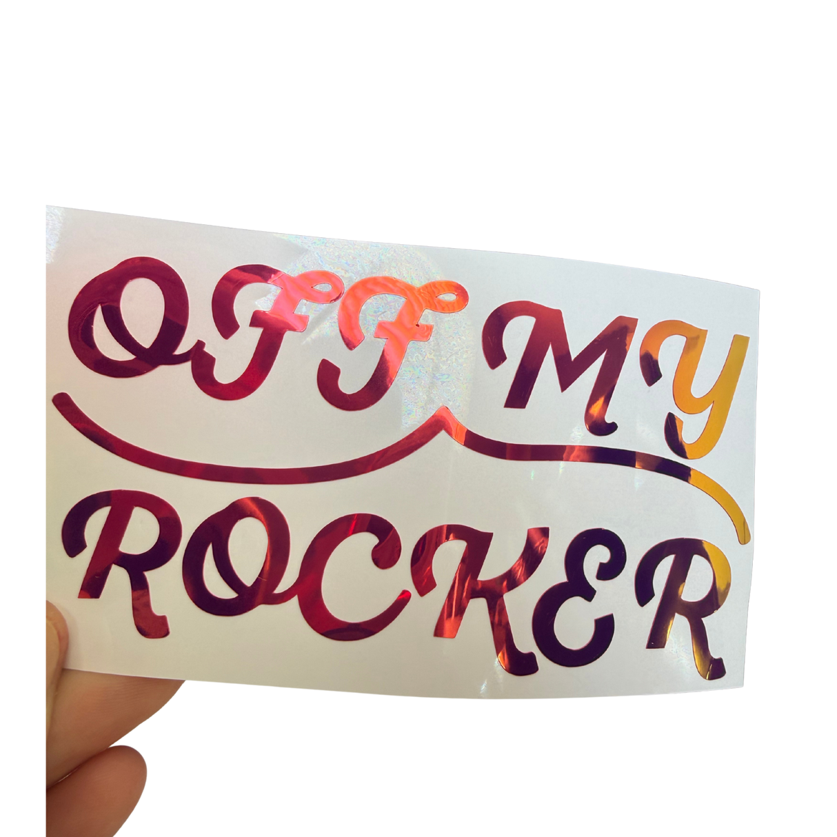 Off My Rocker Opal Vinyl Decal