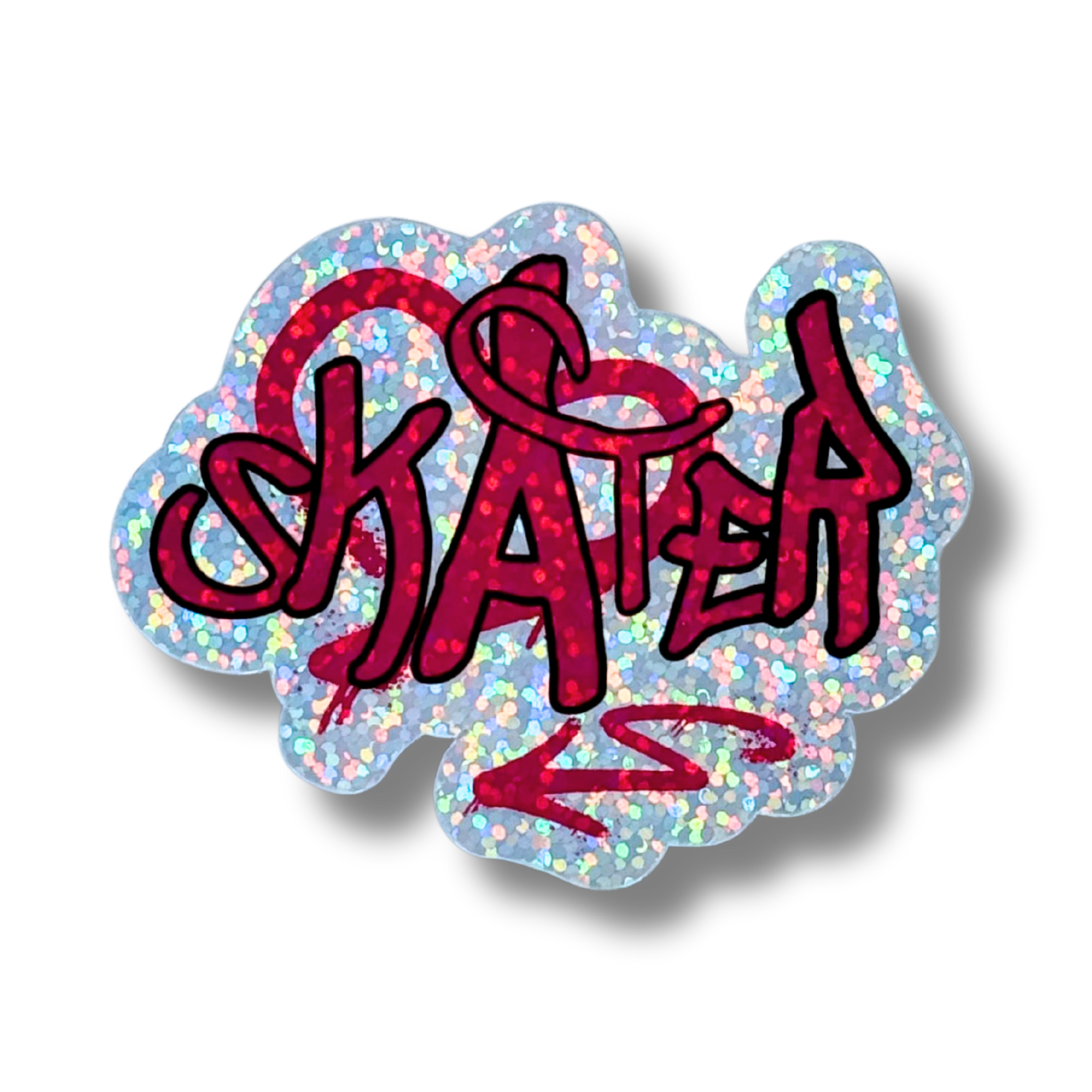 Skater Graffiti Sparkle Holo Stickers