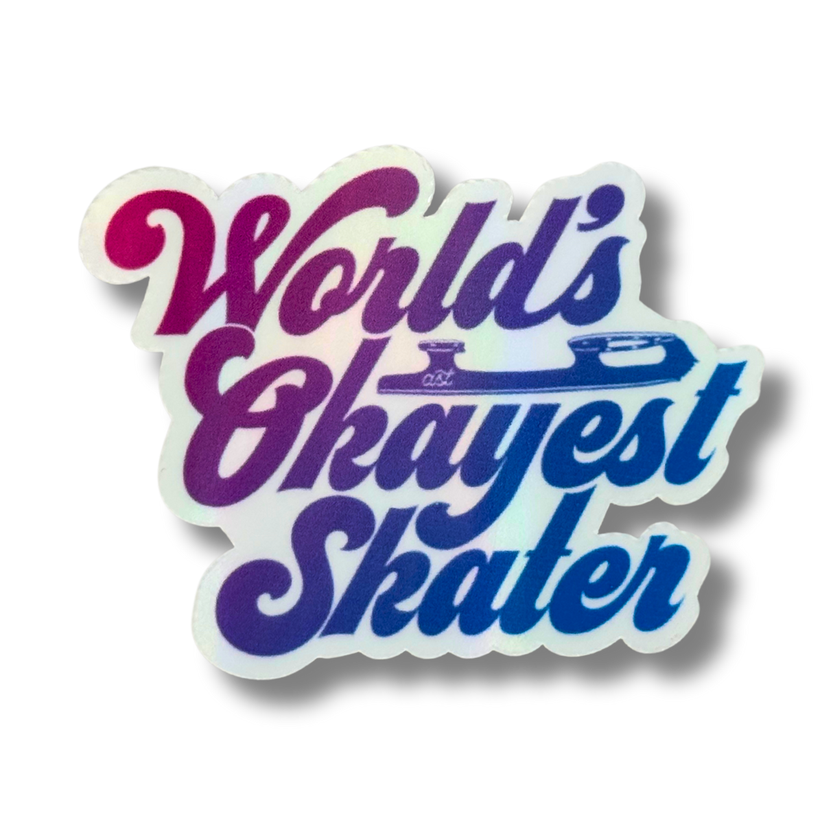 World's Okayest Skater Vinyl Sticker