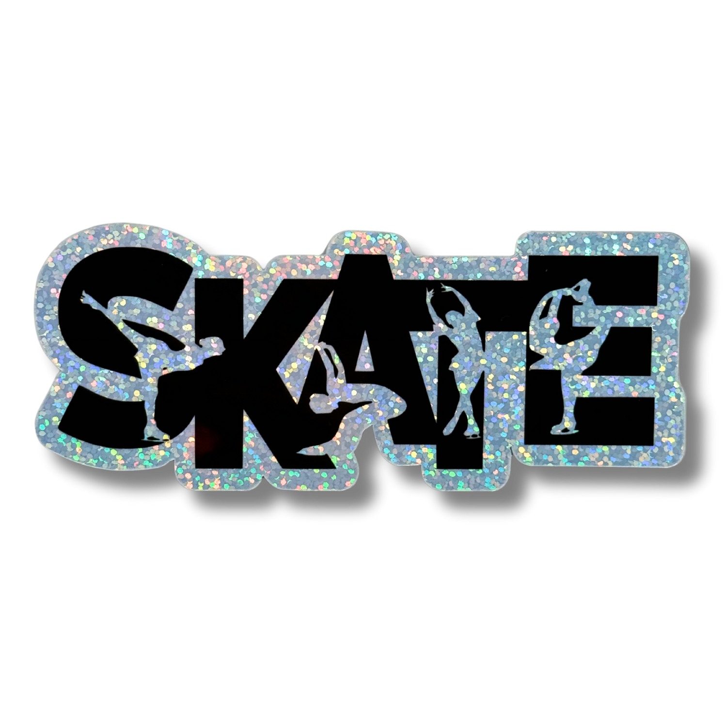 Skate Silhouettes Holo Glitter Stickers