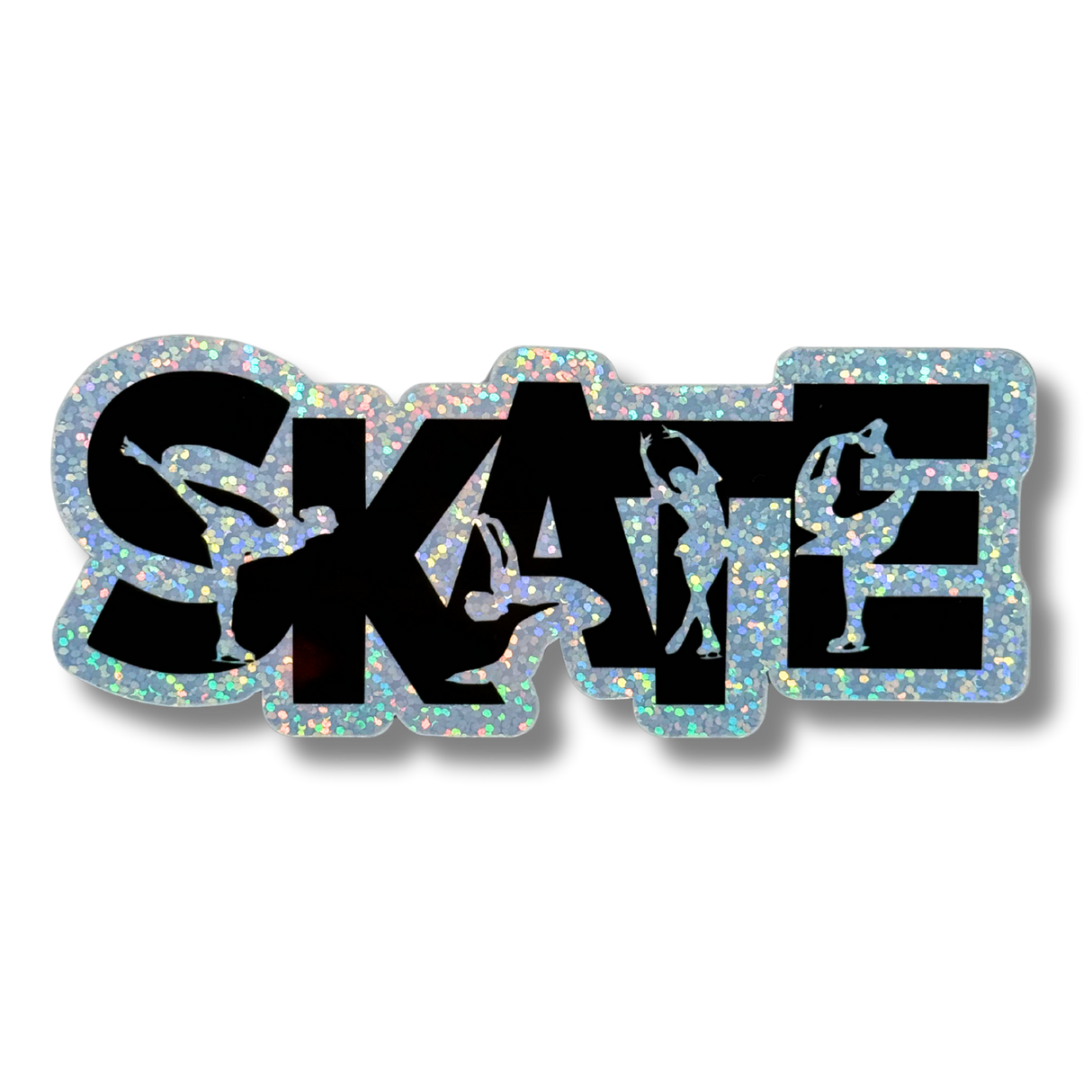 Skate Silhouettes Holo Glitter Stickers - Adults Skate Too LLC