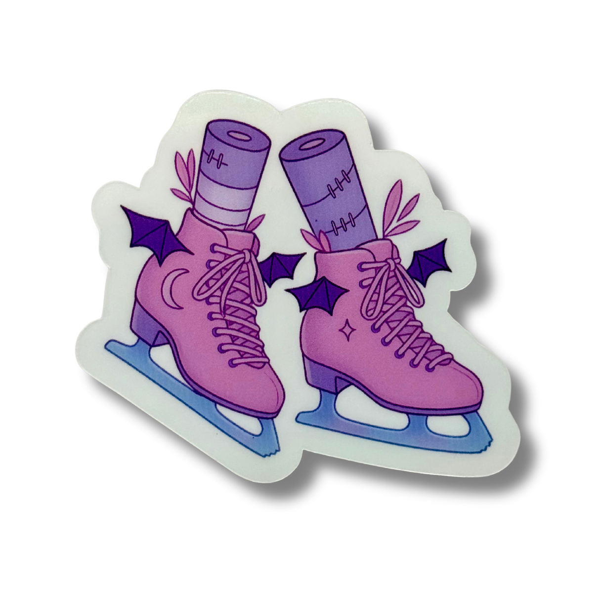 Batty Blades Clear Holo Stickers - Adults Skate Too LLC