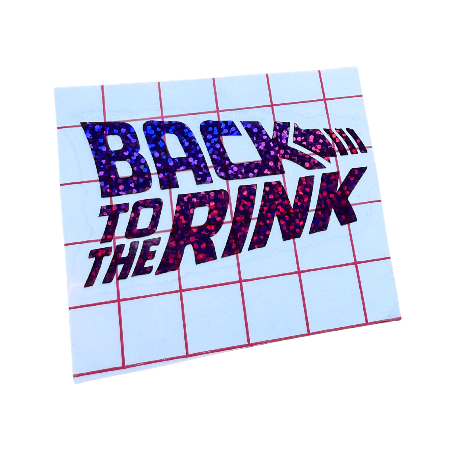 Back to the Rink Purple Sparkle Vinyl Decal