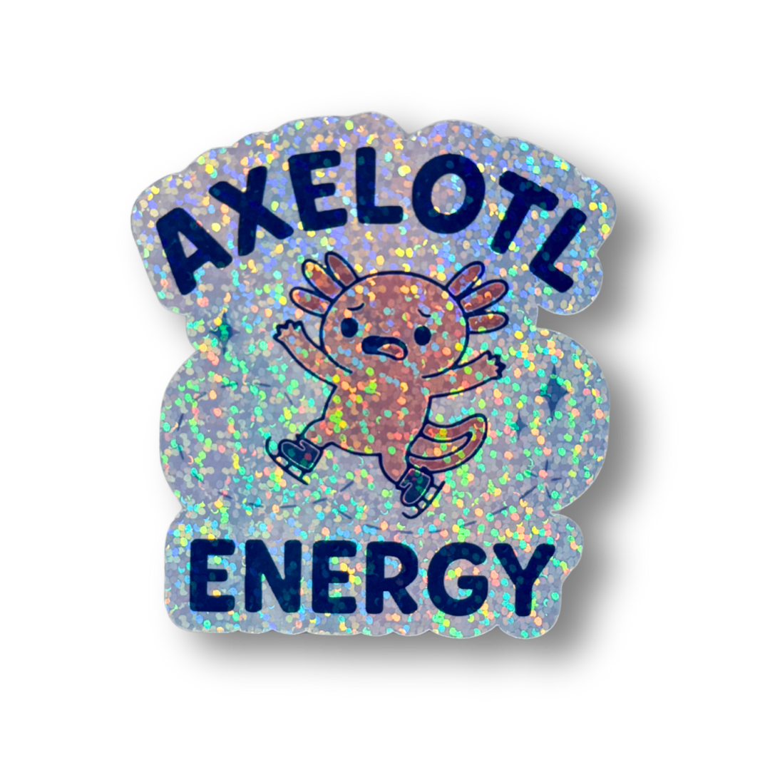 Axelotl Energy Holo Sparkle Stickers - Adults Skate Too LLC