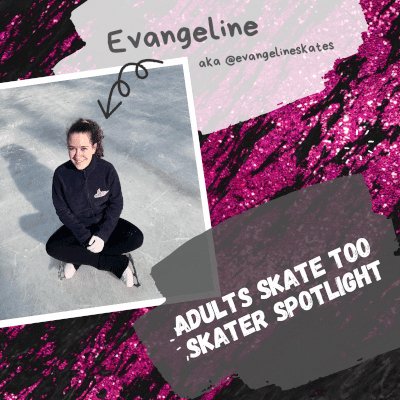 Evangeline sitting on the ice
