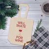 Will Skate for Wine – Double Bottle Tote