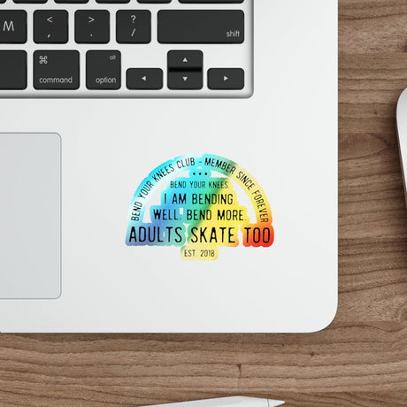 Bend Your Knees Club Holographic Stickers - Adults Skate Too LLC