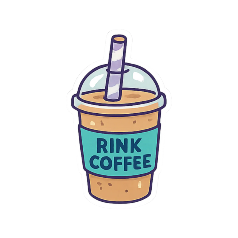 Rink Coffee – Vinyl Sticker - Adults Skate Too LLC