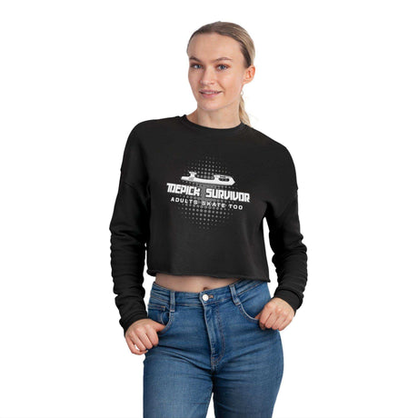 Toepick Survivor Women's Cropped Sweatshirt - Adults Skate Too LLC