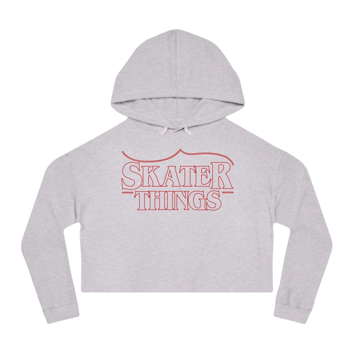 Skater Things Women’s Cropped Hooded Sweatshirt - Adults Skate Too LLC