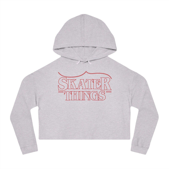 Skater Things Women’s Cropped Hooded Sweatshirt - Adults Skate Too LLC