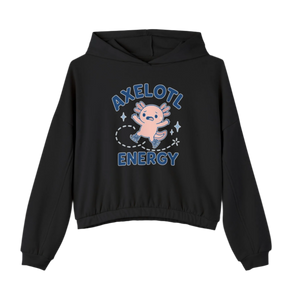 'Axelotl Energy' Women’s Cinched Bottom Hoodie - Adults Skate Too LLC