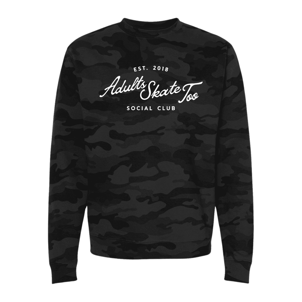 Social Club Camo Sweatshirt - Adults Skate Too LLC