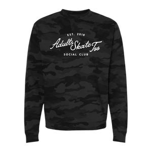 Social Club Camo Sweatshirt - Adults Skate Too LLC
