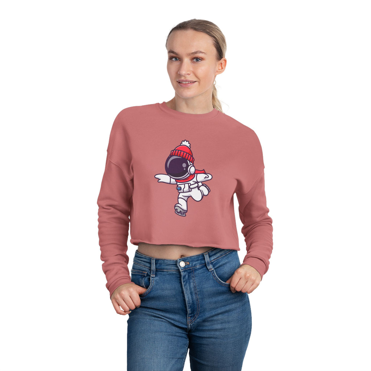 Cosmic Skater Women's Cropped Sweatshirt