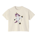 Skating Unicorn Women's Boxy Tee