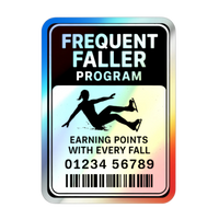 Frequent Faller Program Holographic Stickers - Adults Skate Too LLC