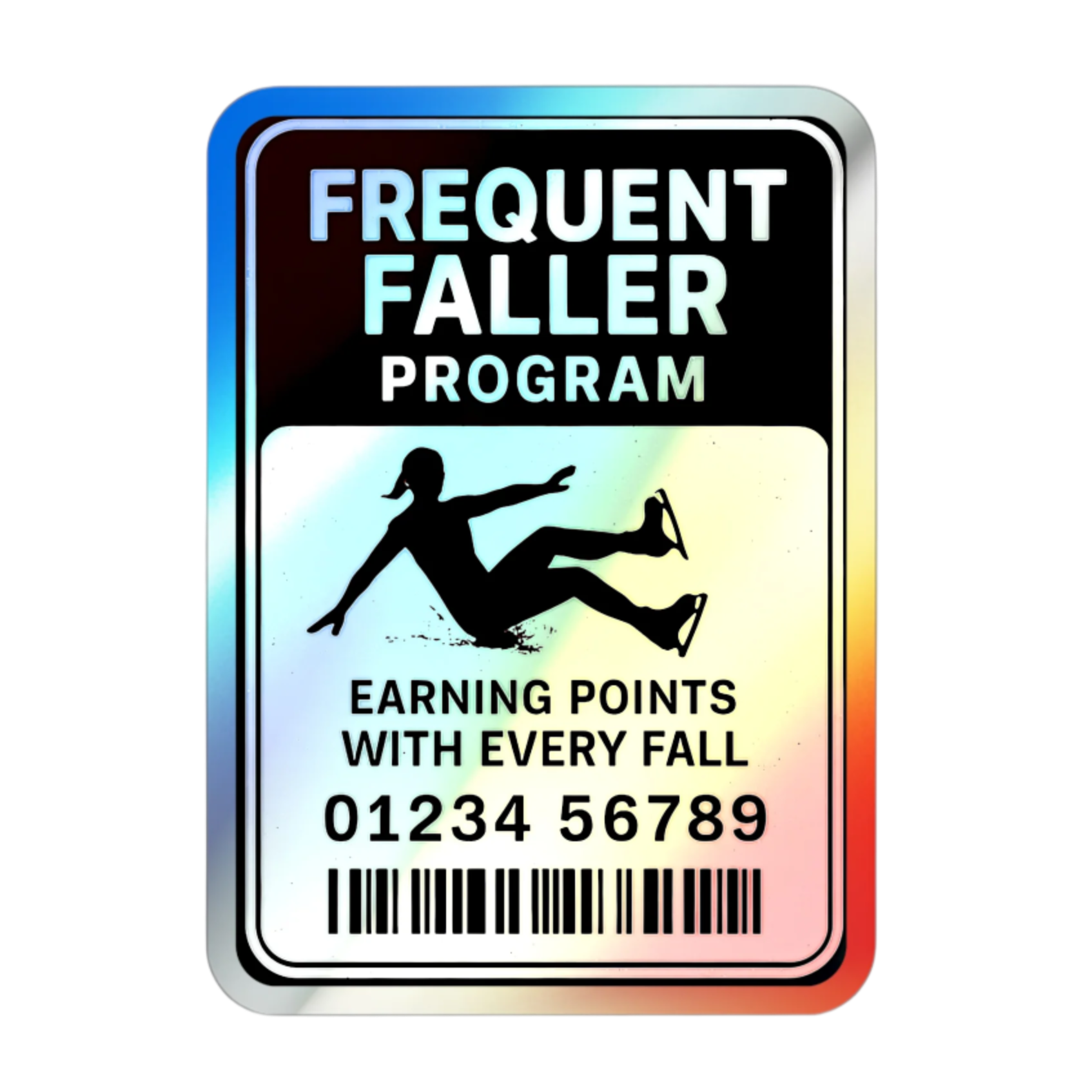 Frequent Faller Program Holographic Stickers - Adults Skate Too LLC