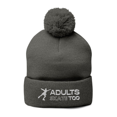 Adults Skate Too Pom Embroidered Beanie