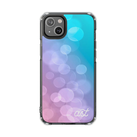 Magnetic Clear Impact Cases - Colorful Bokeh Design for Protection & Style