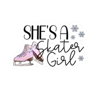 Skater Girl Vinyl Decal - Adults Skate Too LLC