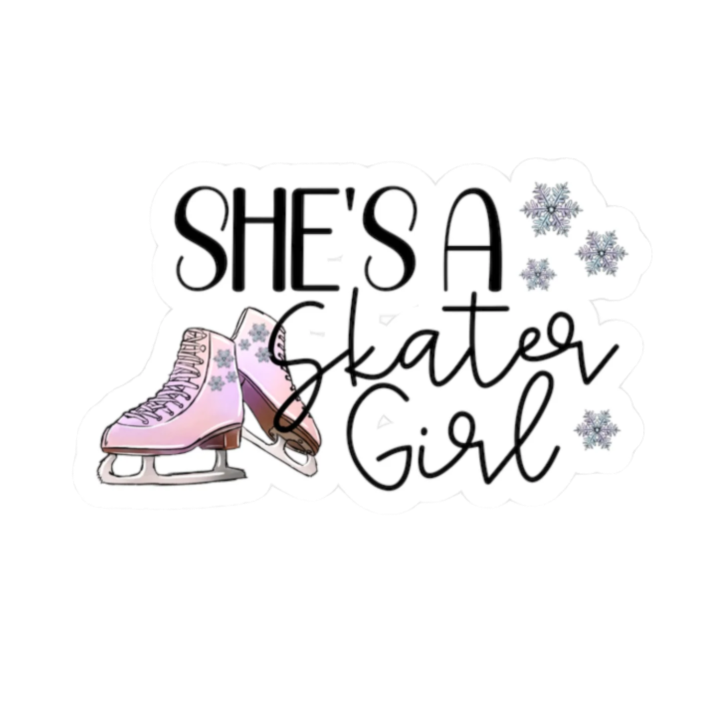 Skater Girl Vinyl Decal - Adults Skate Too LLC