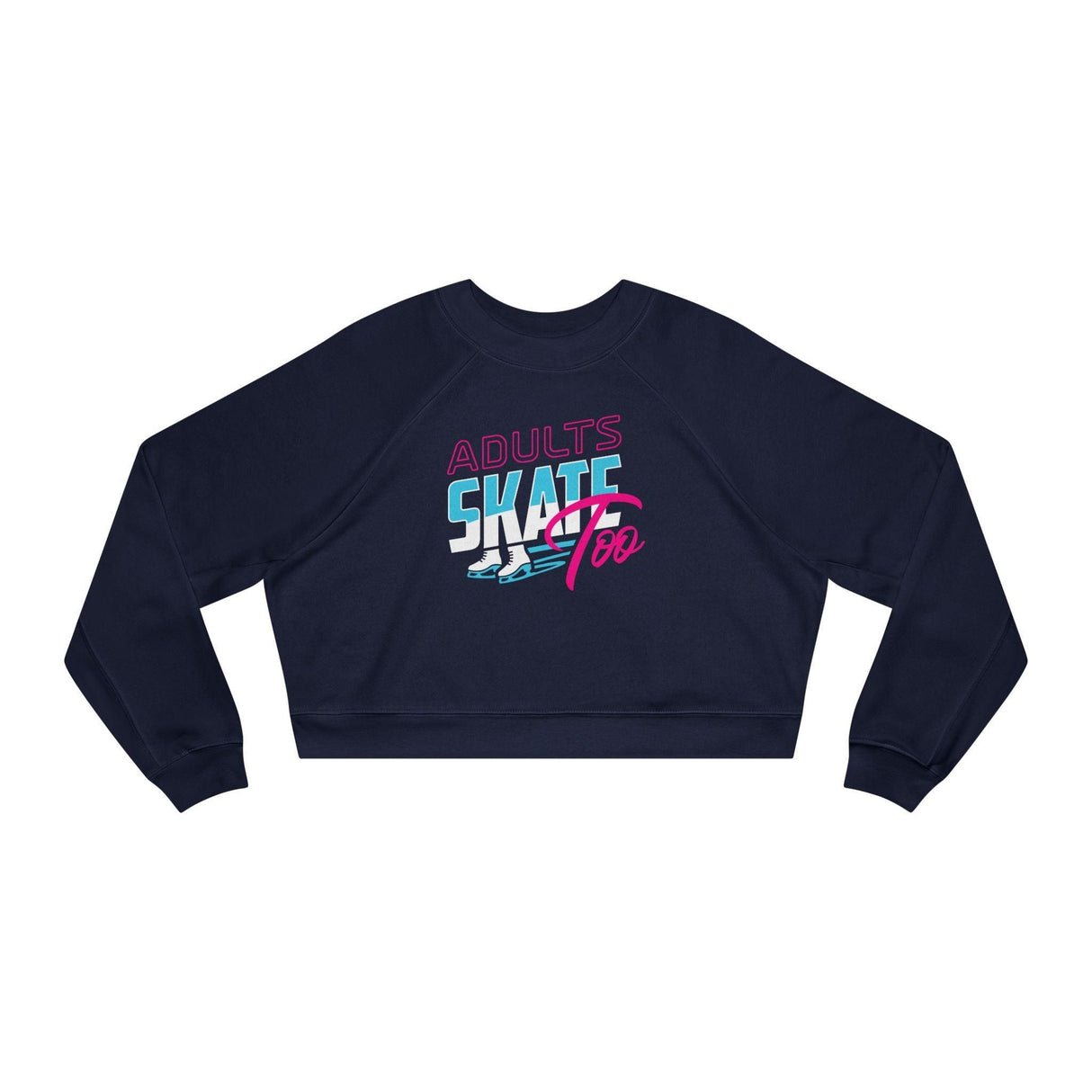 Retro Women's Cropped Fleece Pullover - Adults Skate Too LLC