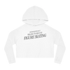 Introverted But Willing To Discuss Skating Cropped Hoodie - Adults Skate Too LLC