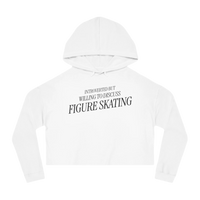 Introverted But Willing To Discuss Skating Cropped Hoodie - Adults Skate Too LLC
