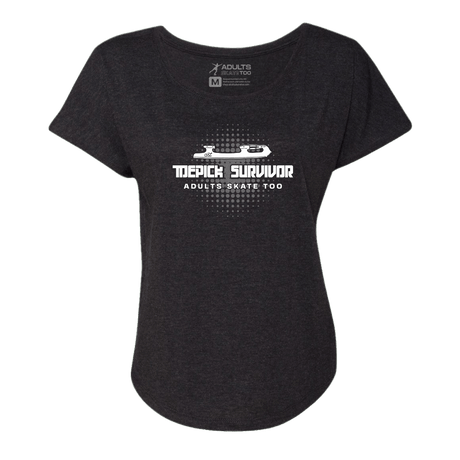 Toepick Survivor Dolman Tee - Adults Skate Too LLC