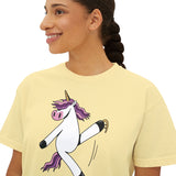 Skating Unicorn Women's Boxy Tee